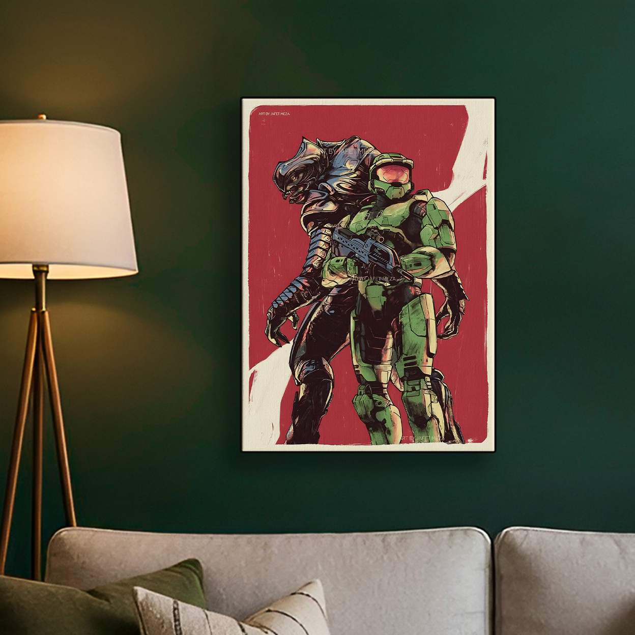 Halo Master Chief Retro Style Poster