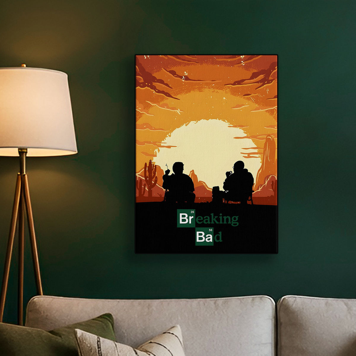 Breaking Bad Western Silhouette Sunset Poster