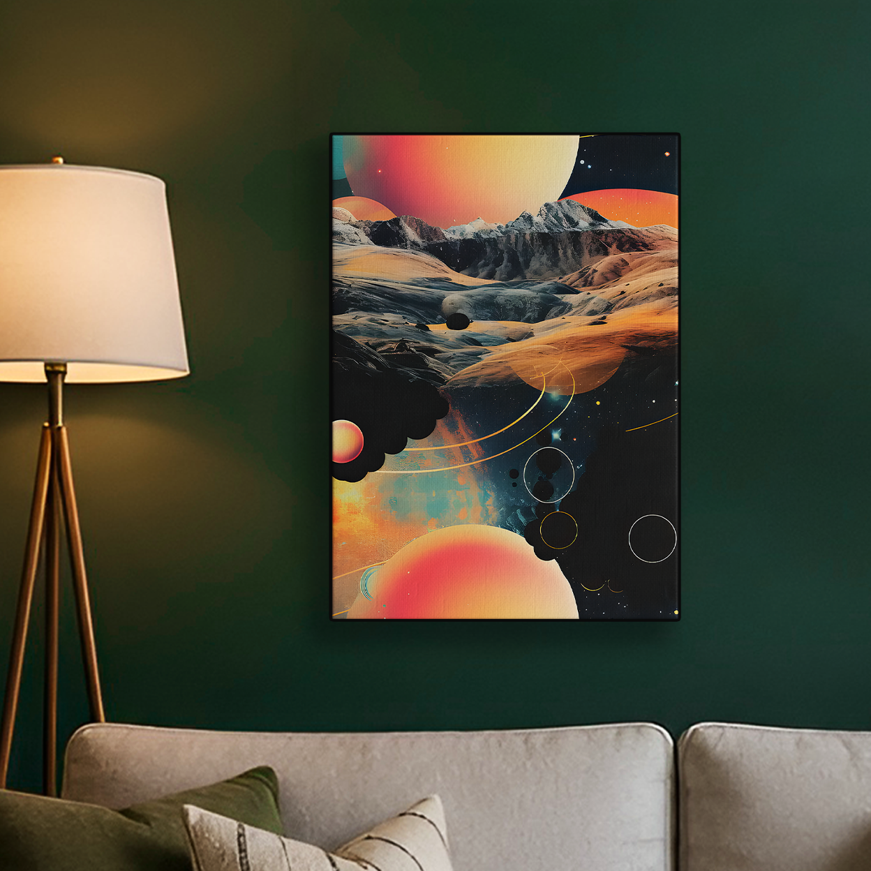 Abstract Circles Space Poster