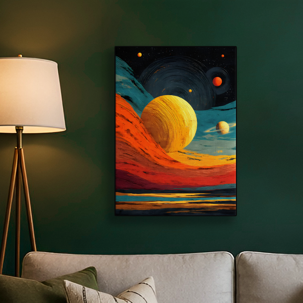 Abstract Planet Swirl Poster
