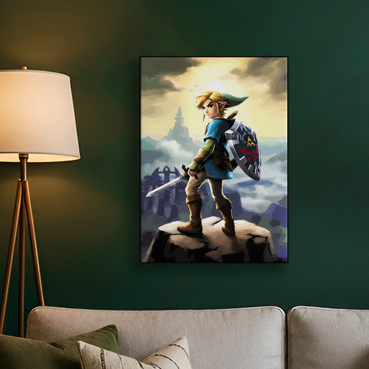 Zelda Link Shield Poster