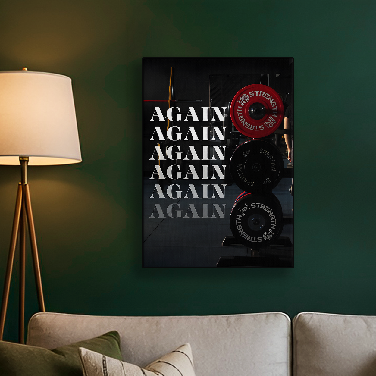 Red Dumbbell Again Poster
