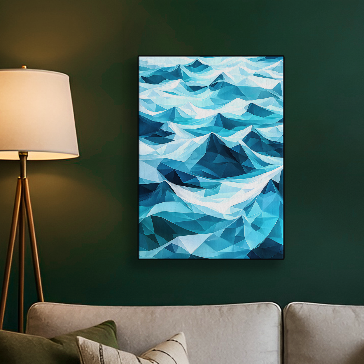 Blue Wave Abstract Poster