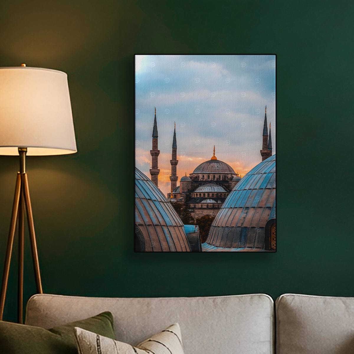 Blue Mosque Sunset Poster