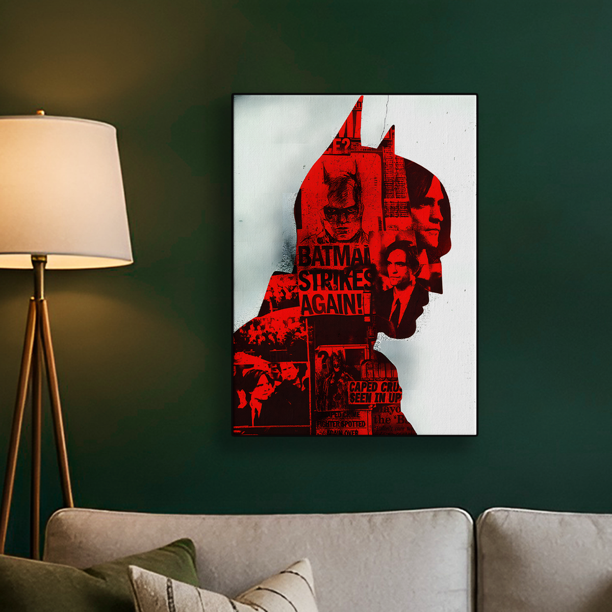 The Batman red silhouette Poster