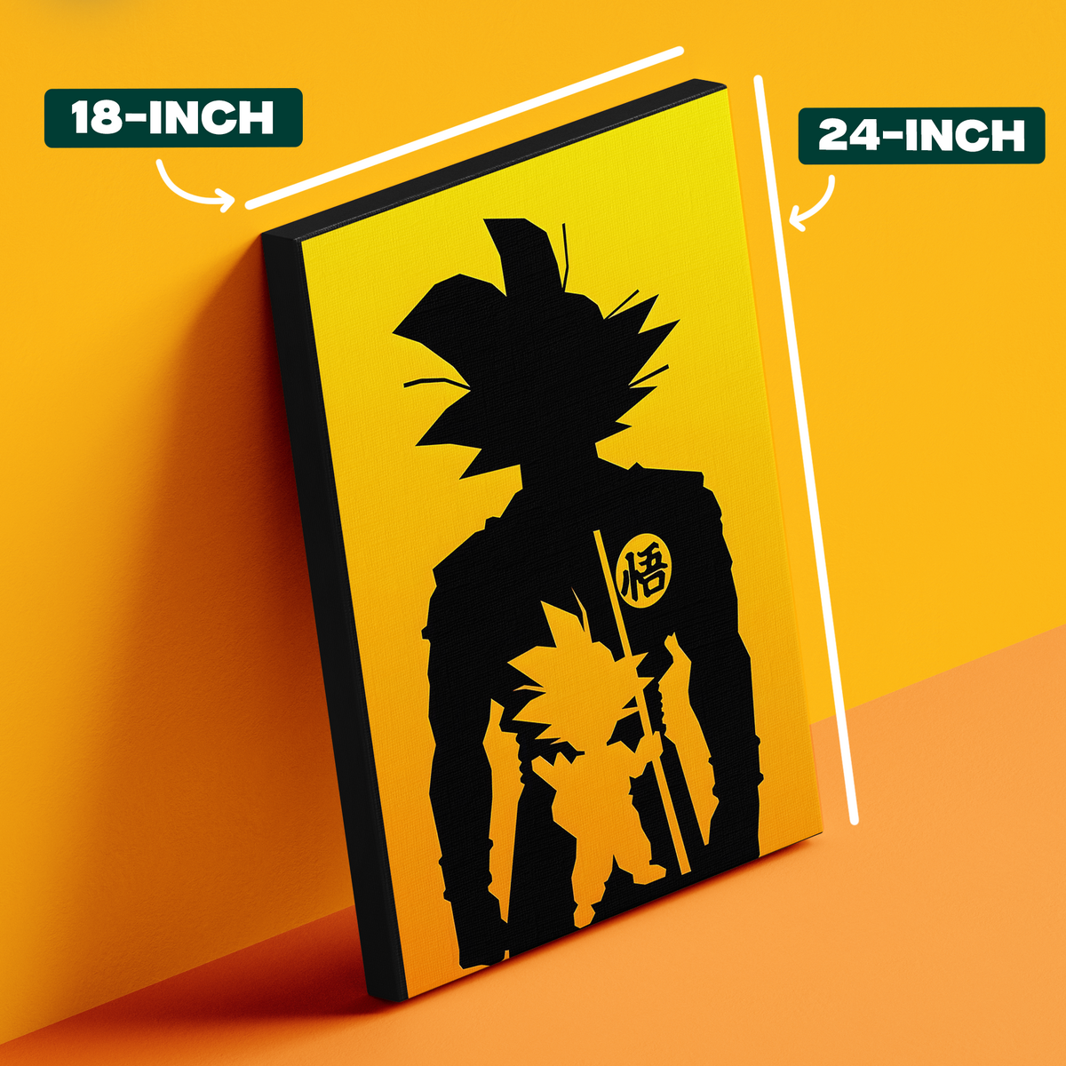 Gold Goku Silhouette Poster