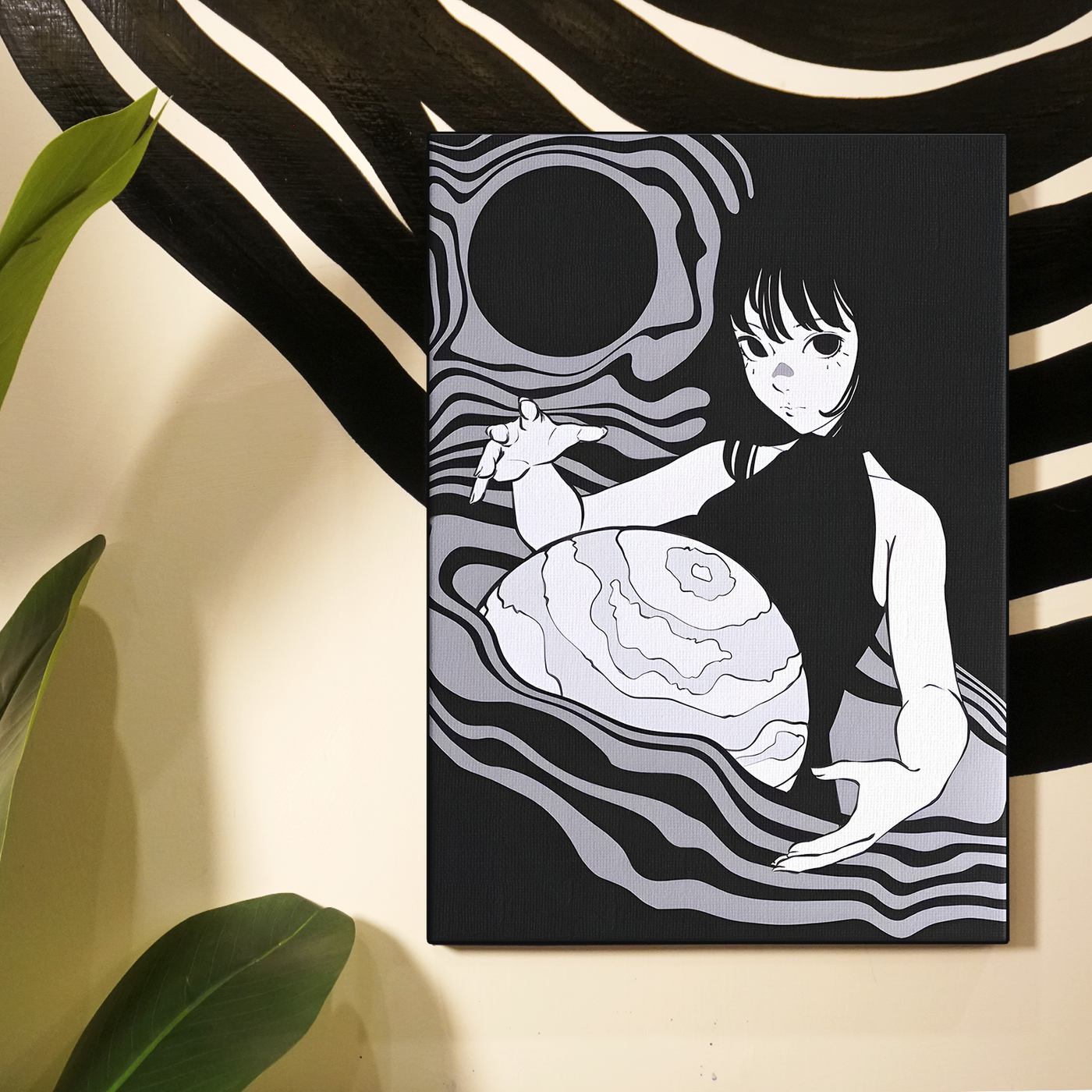 Monochrome Anime Girl