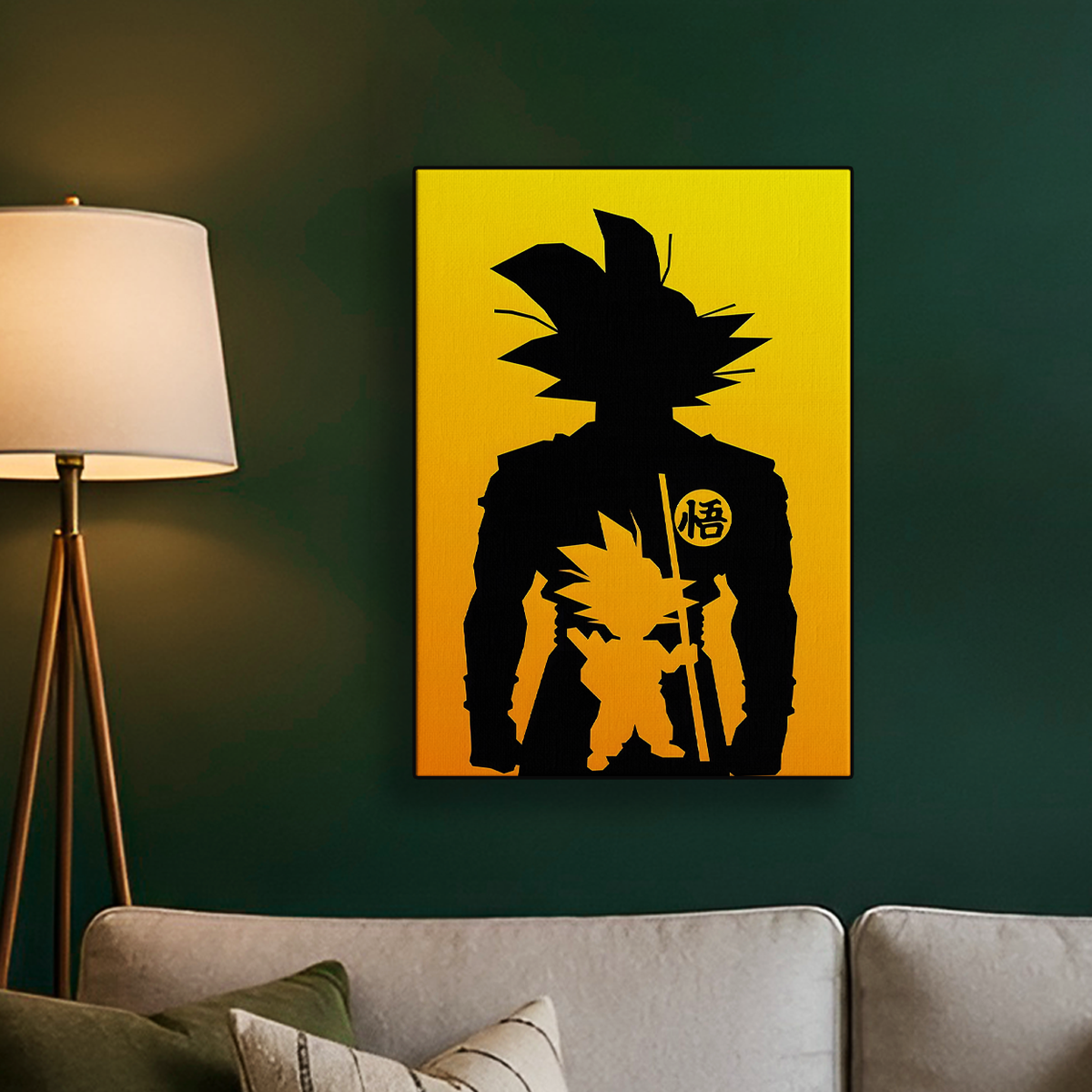 Gold Goku Silhouette Poster