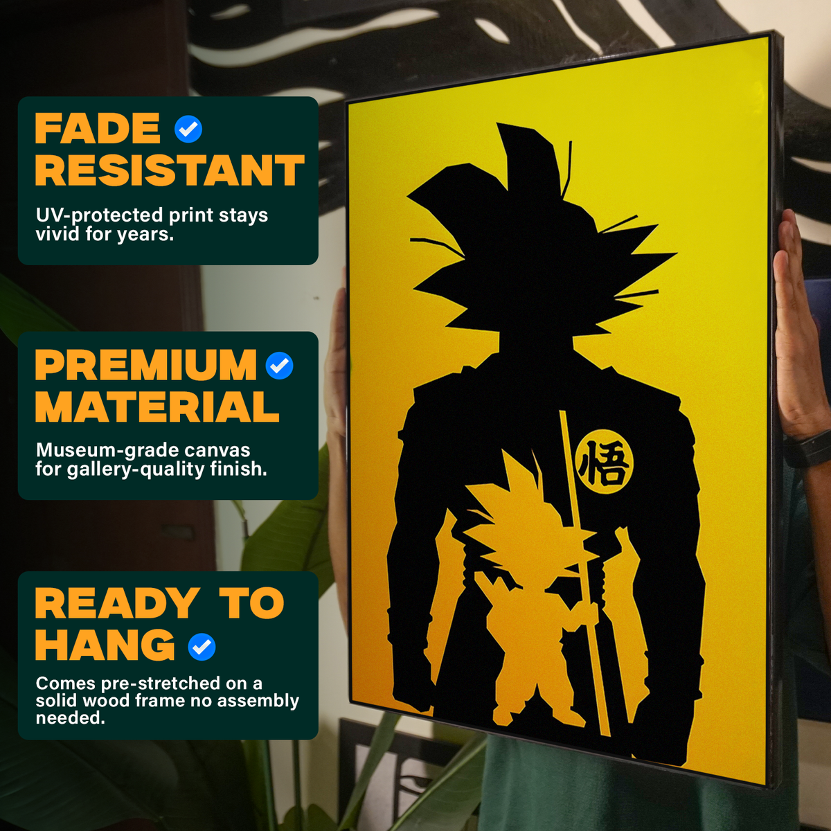 Gold Goku Silhouette Poster