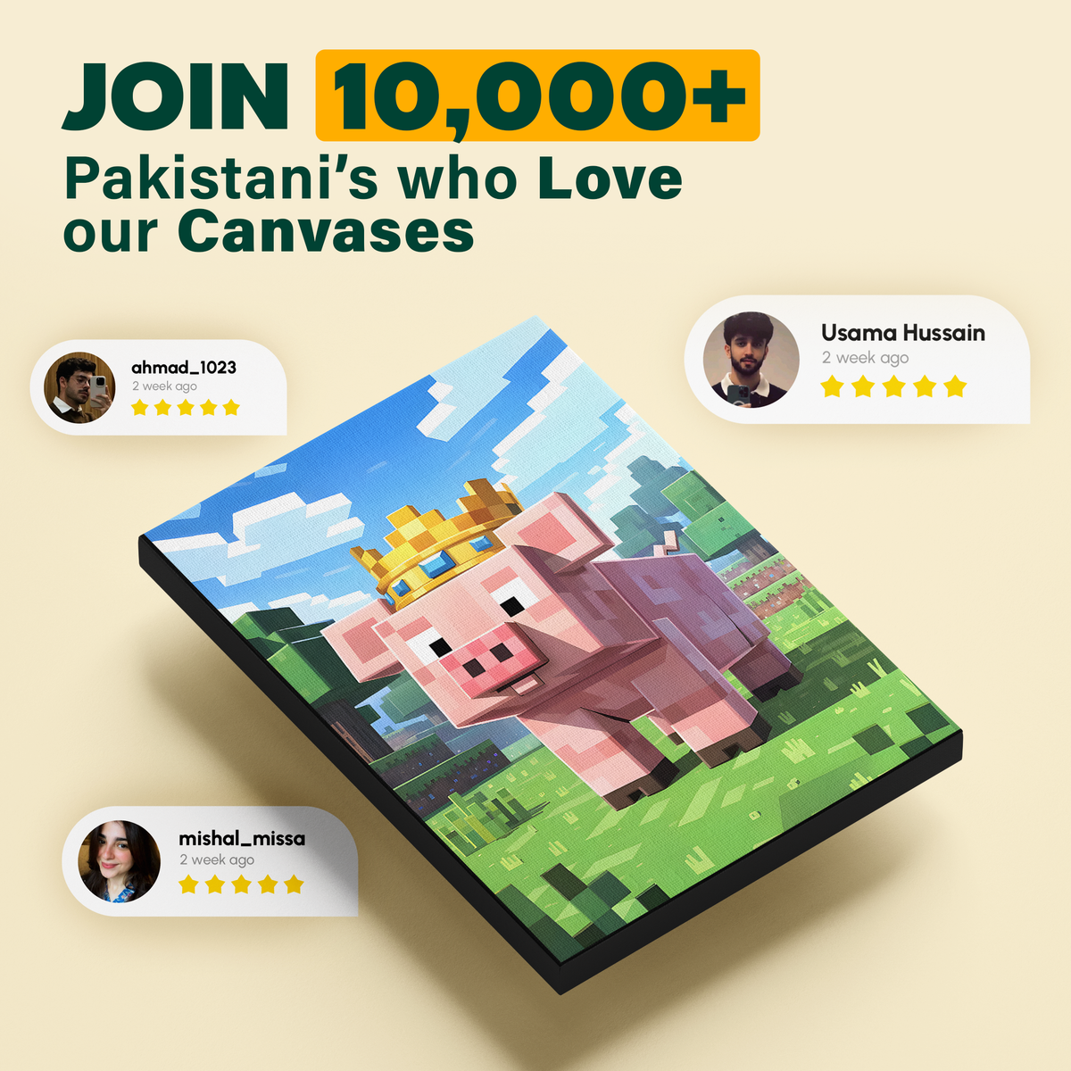 Minecraft Pig Poster