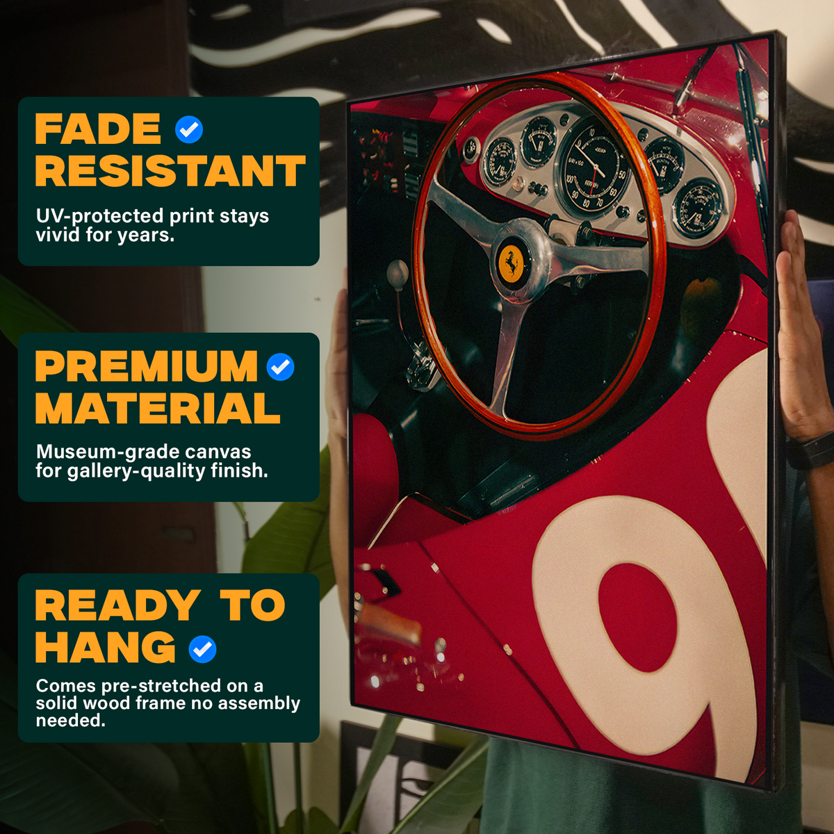 Ferrari Steering Wheel Poster