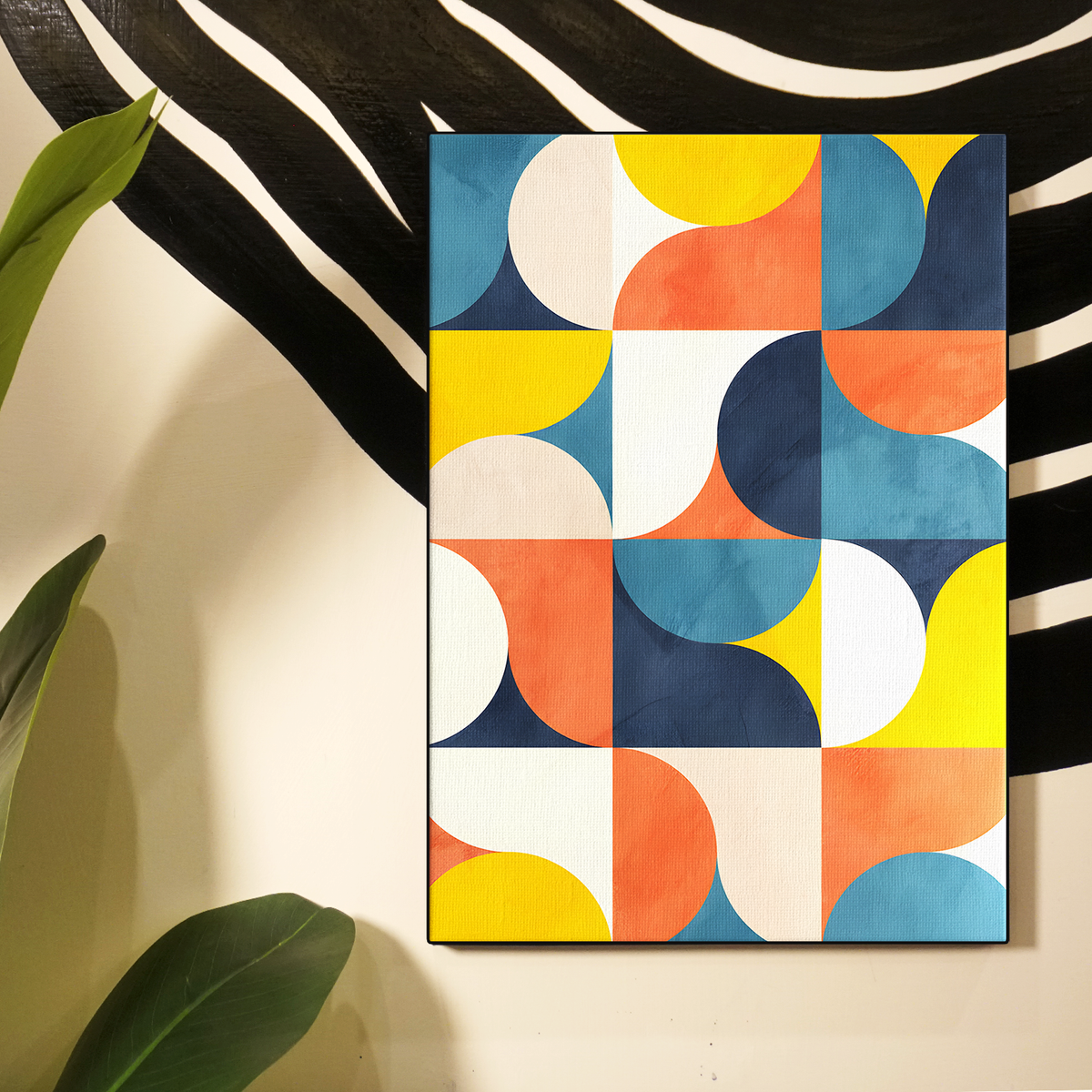 Geometric Abstract Shapes Colorful Poster