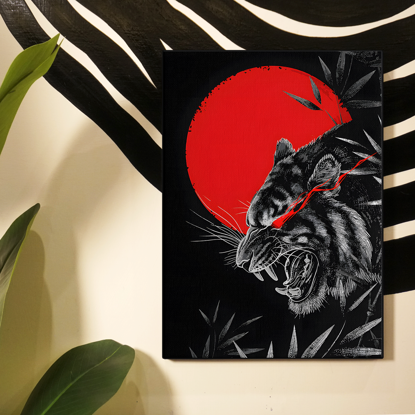 Red Circle Tiger Poster