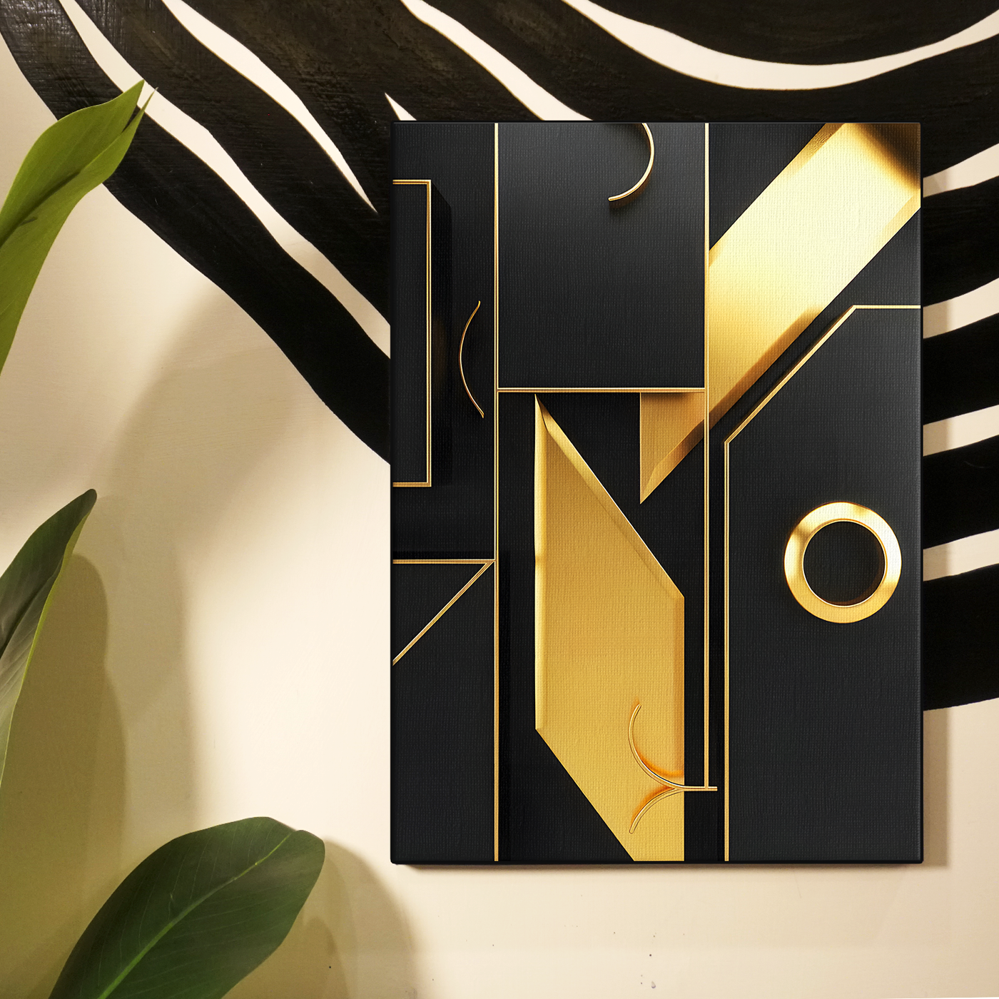 Gold Art Deco Geometric Poster