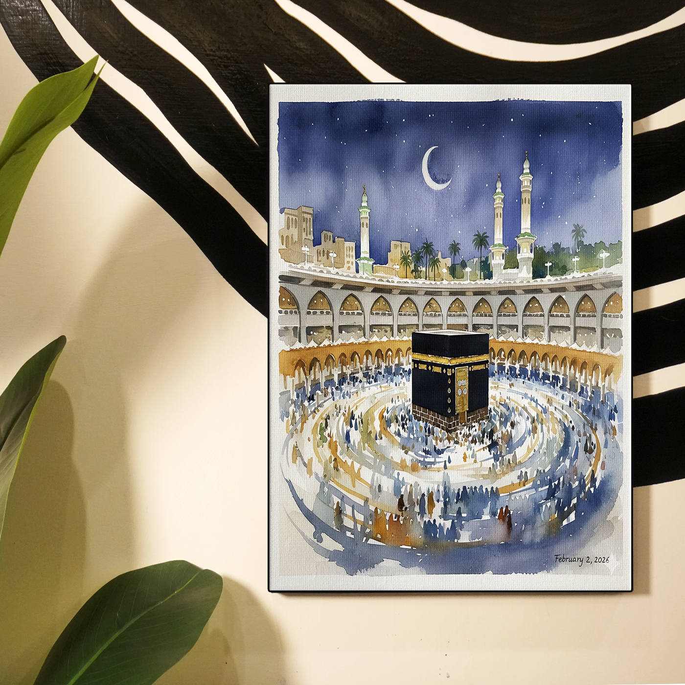 Kaaba Watercolor Poster