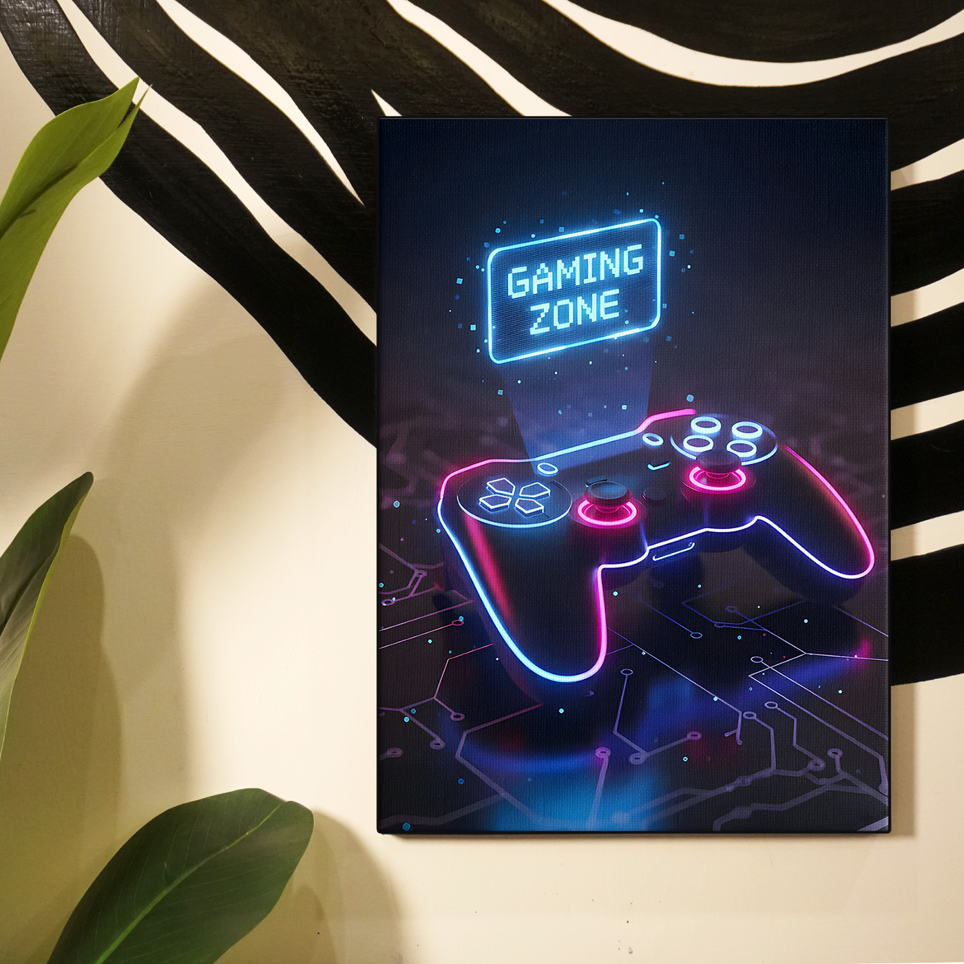 Gaming Zone Neon Poster