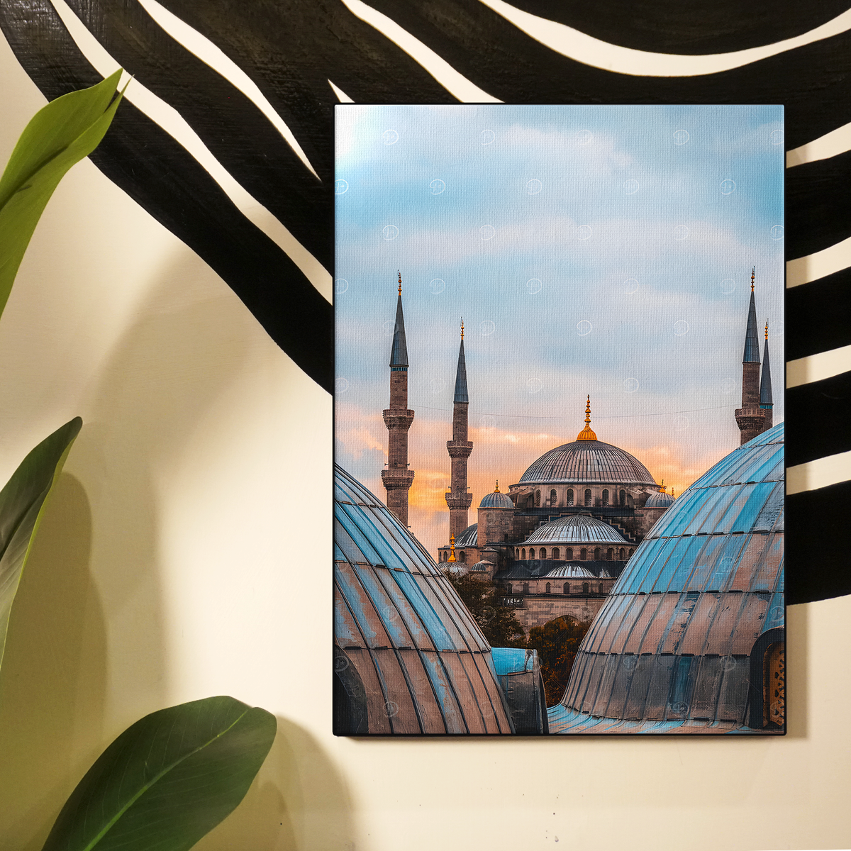 Blue Mosque Sunset Poster
