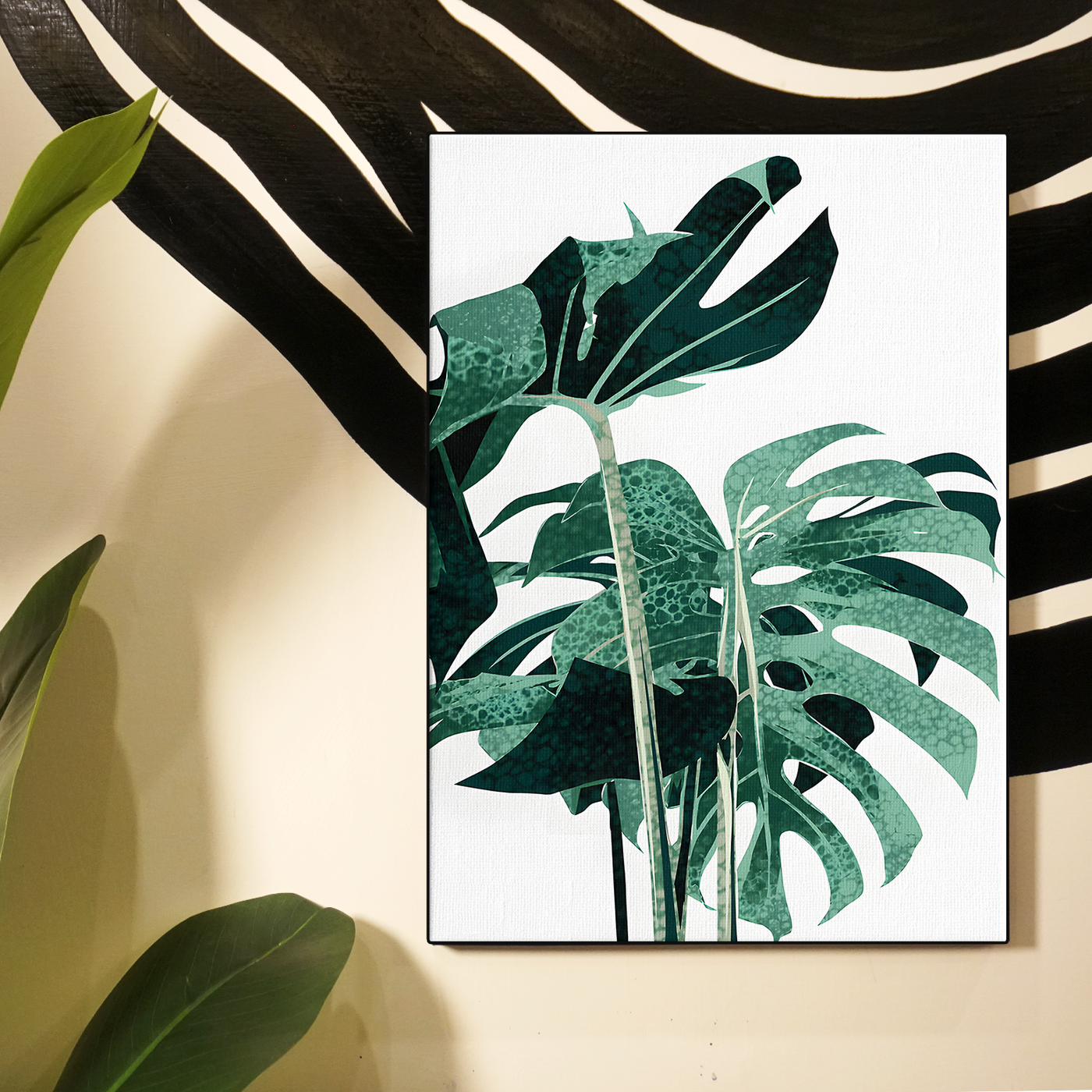 Monstera Leaf Illustration Poster