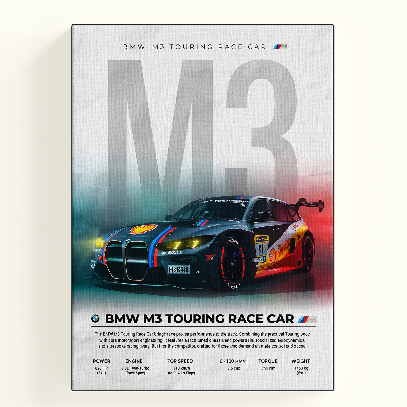 BMW M3 Touring Race Car Poster