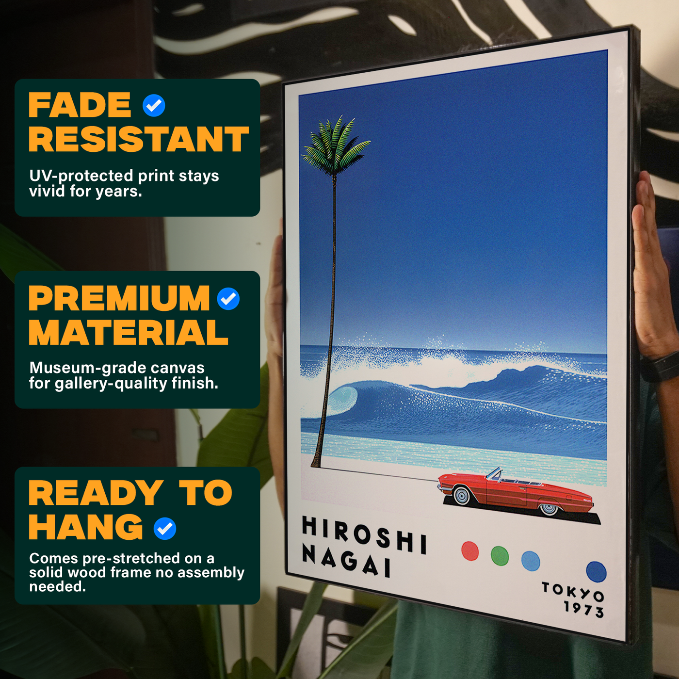 Hiroshi Nagai Style Beach Poster
