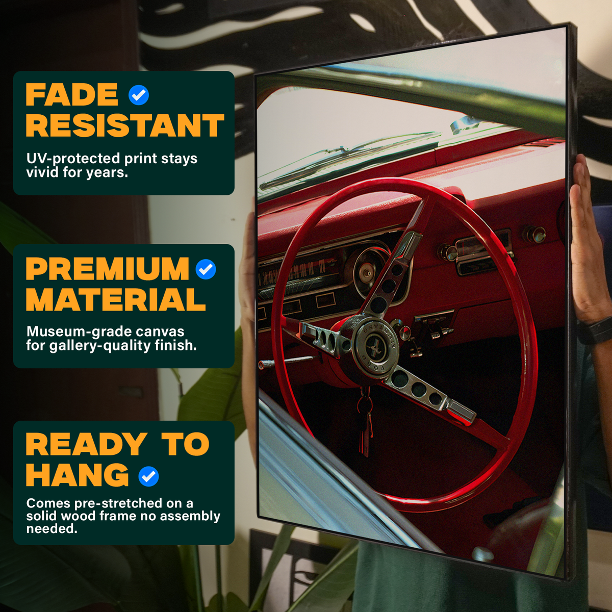 Red Car Interior Poster