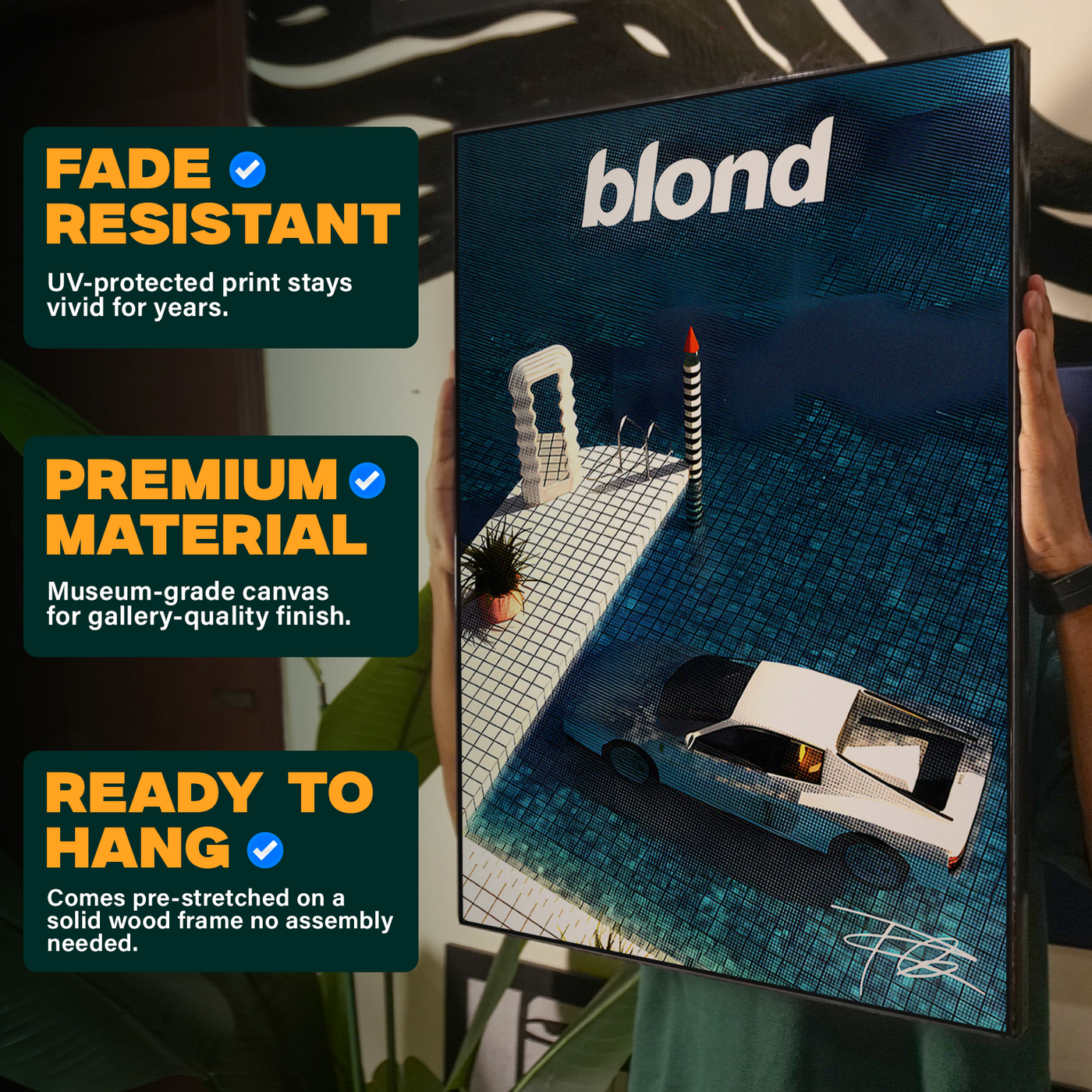 Blond Surfboard Poster