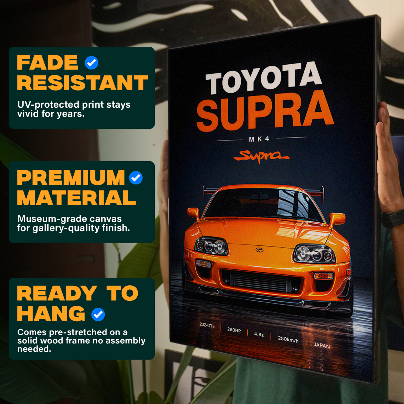 Toyota Supra Orange Poster