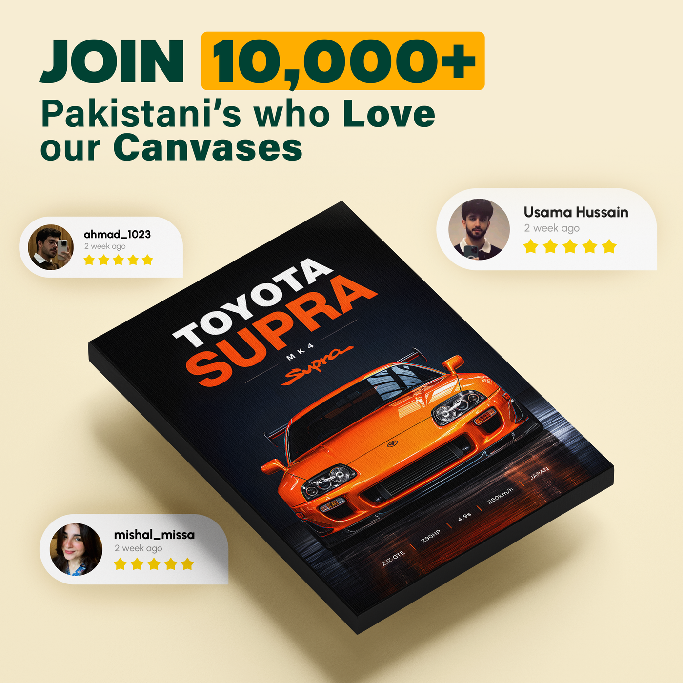 Toyota Supra Orange Poster