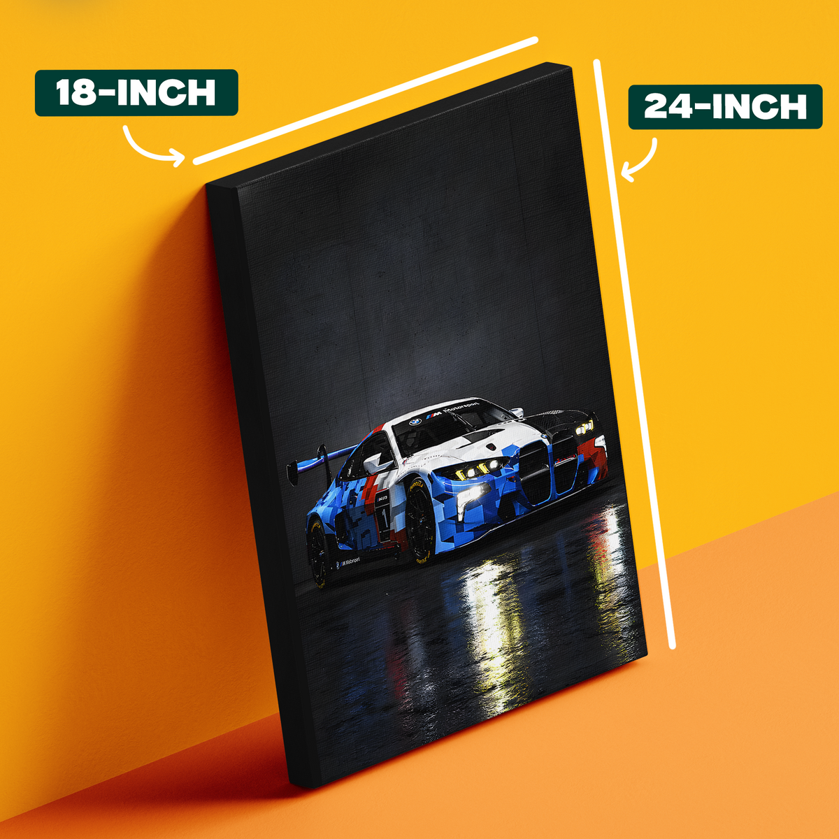 Dark Wet Street Car Poster