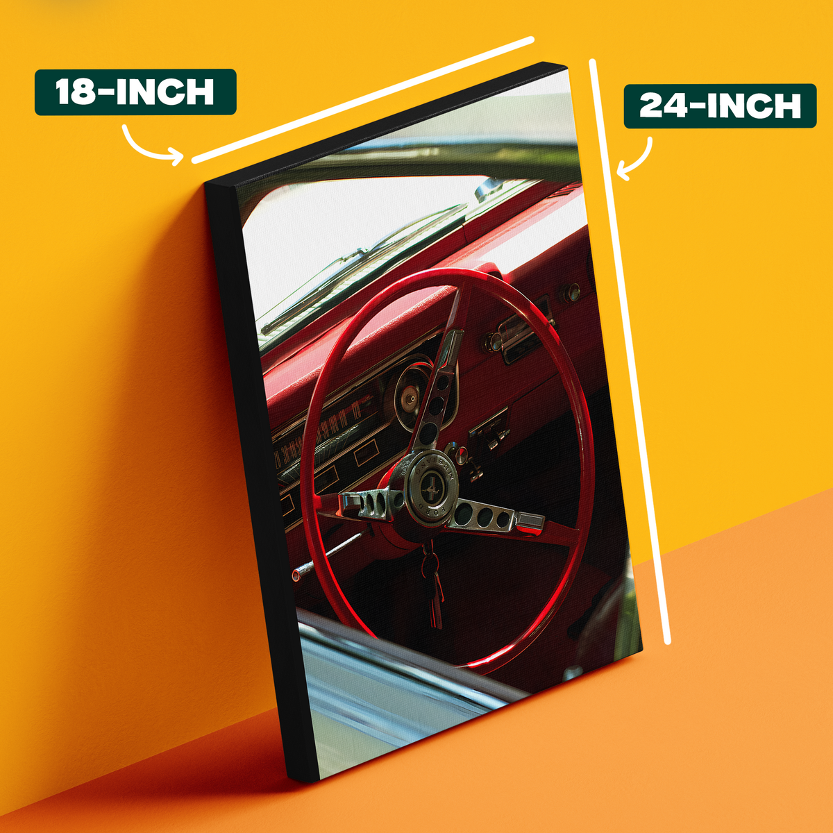 Red Car Interior Poster