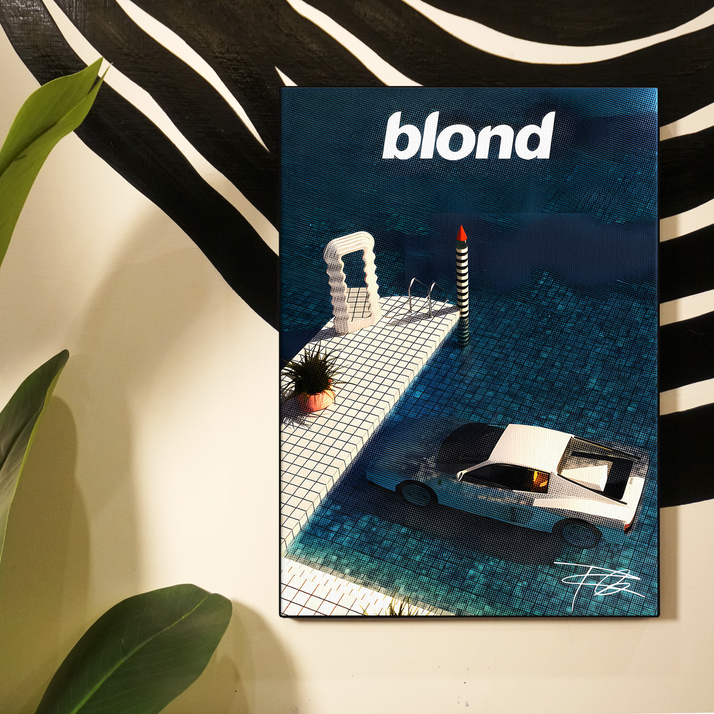 Blond Surfboard Poster