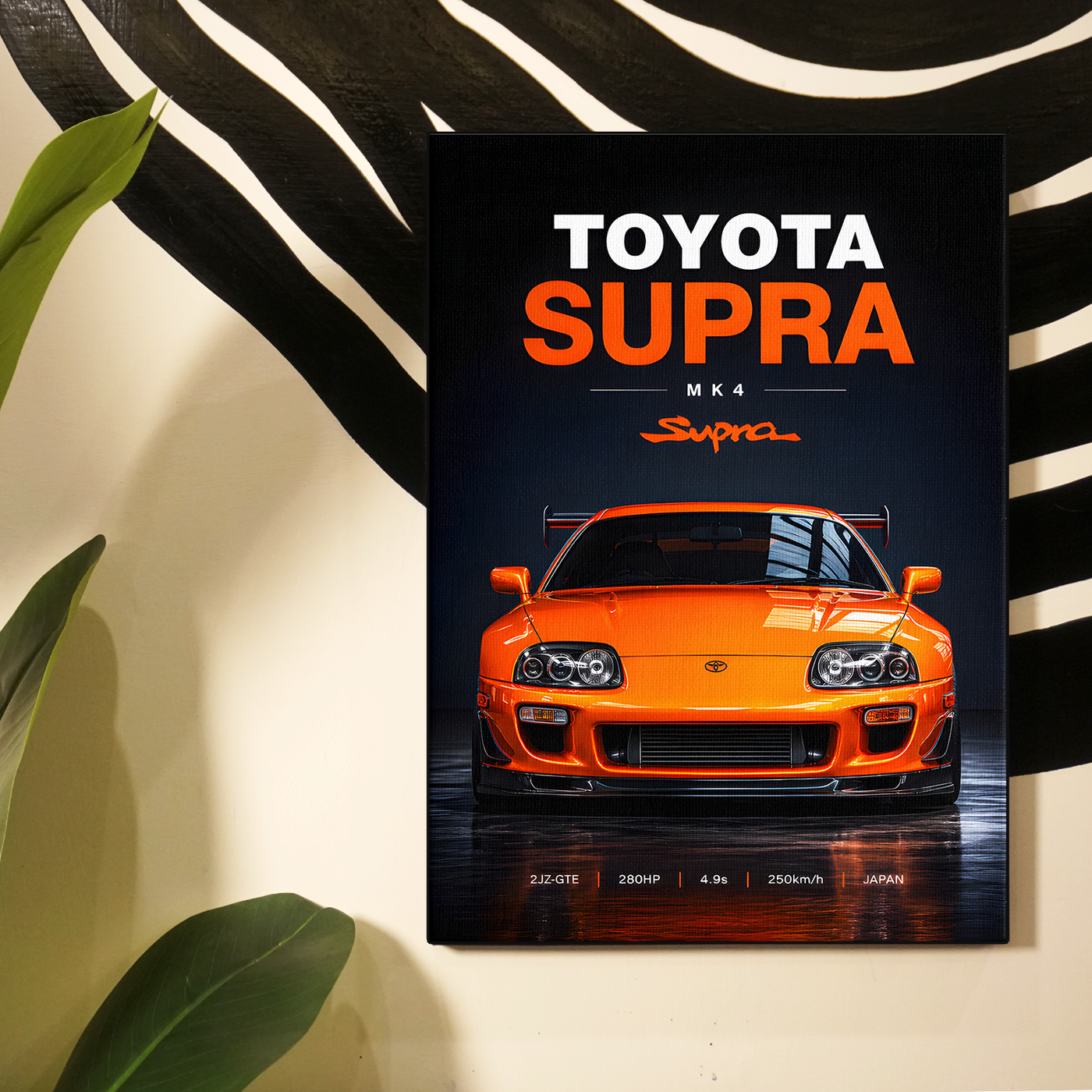 Toyota Supra Orange Poster