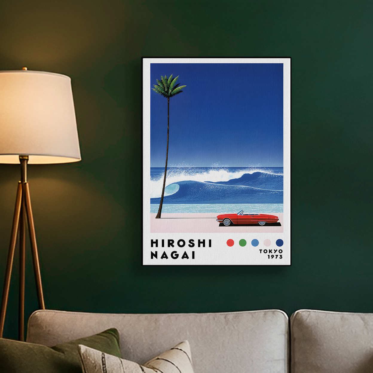 Hiroshi Nagai Style Beach Poster