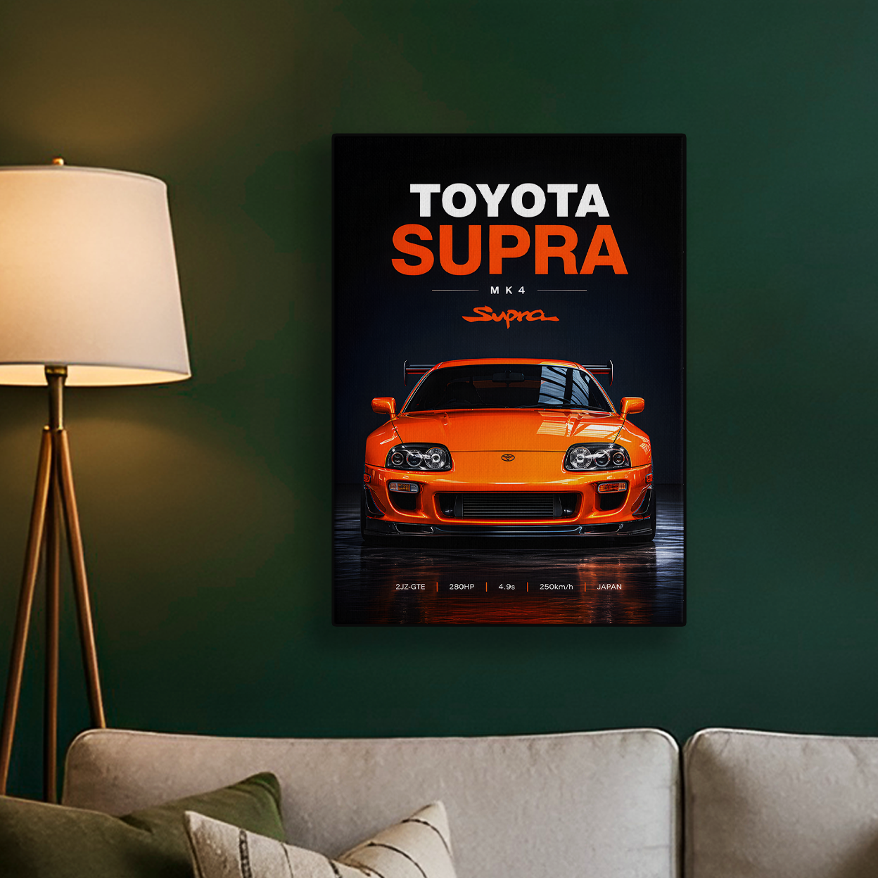 Toyota Supra Orange Poster