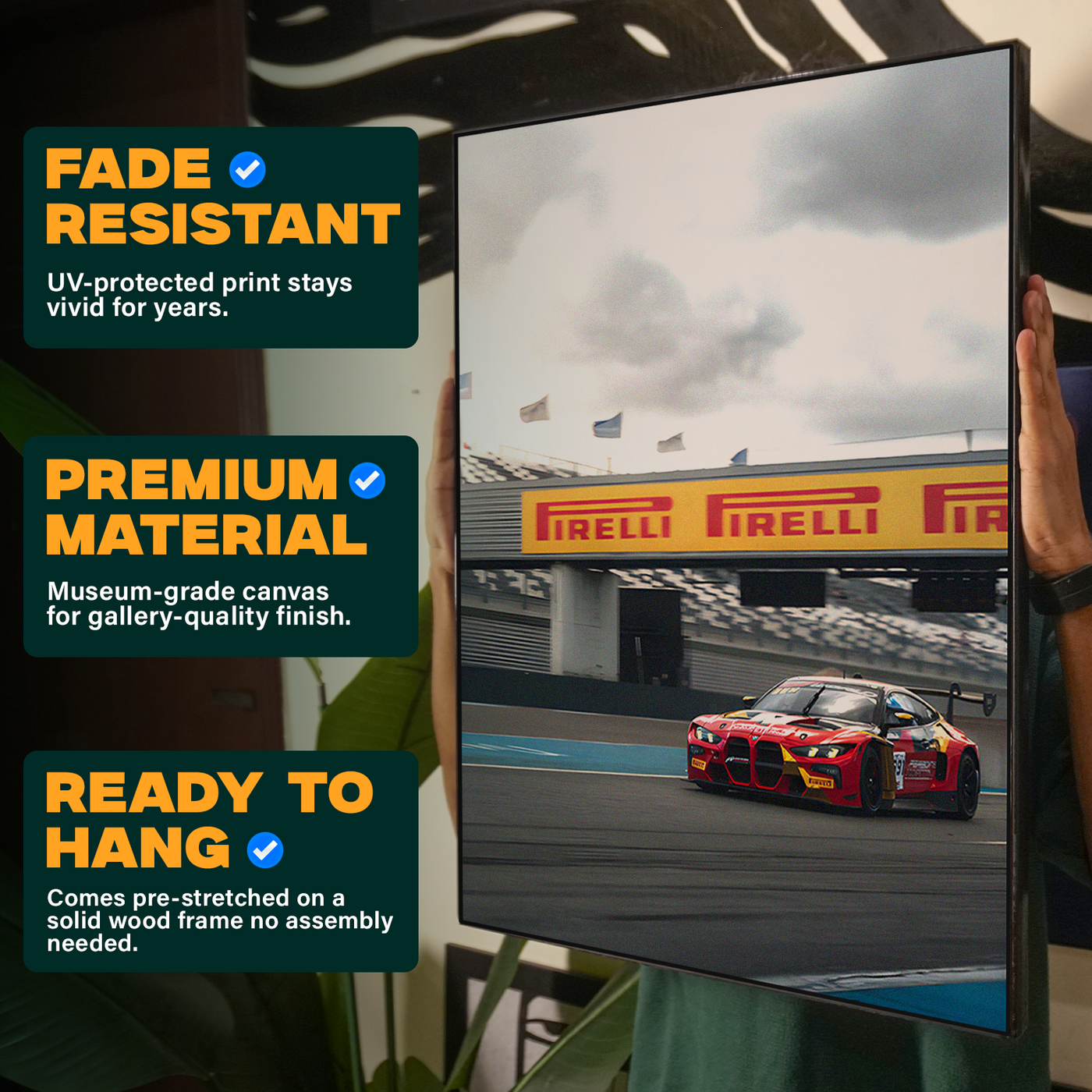 Race Track Red Car Poster