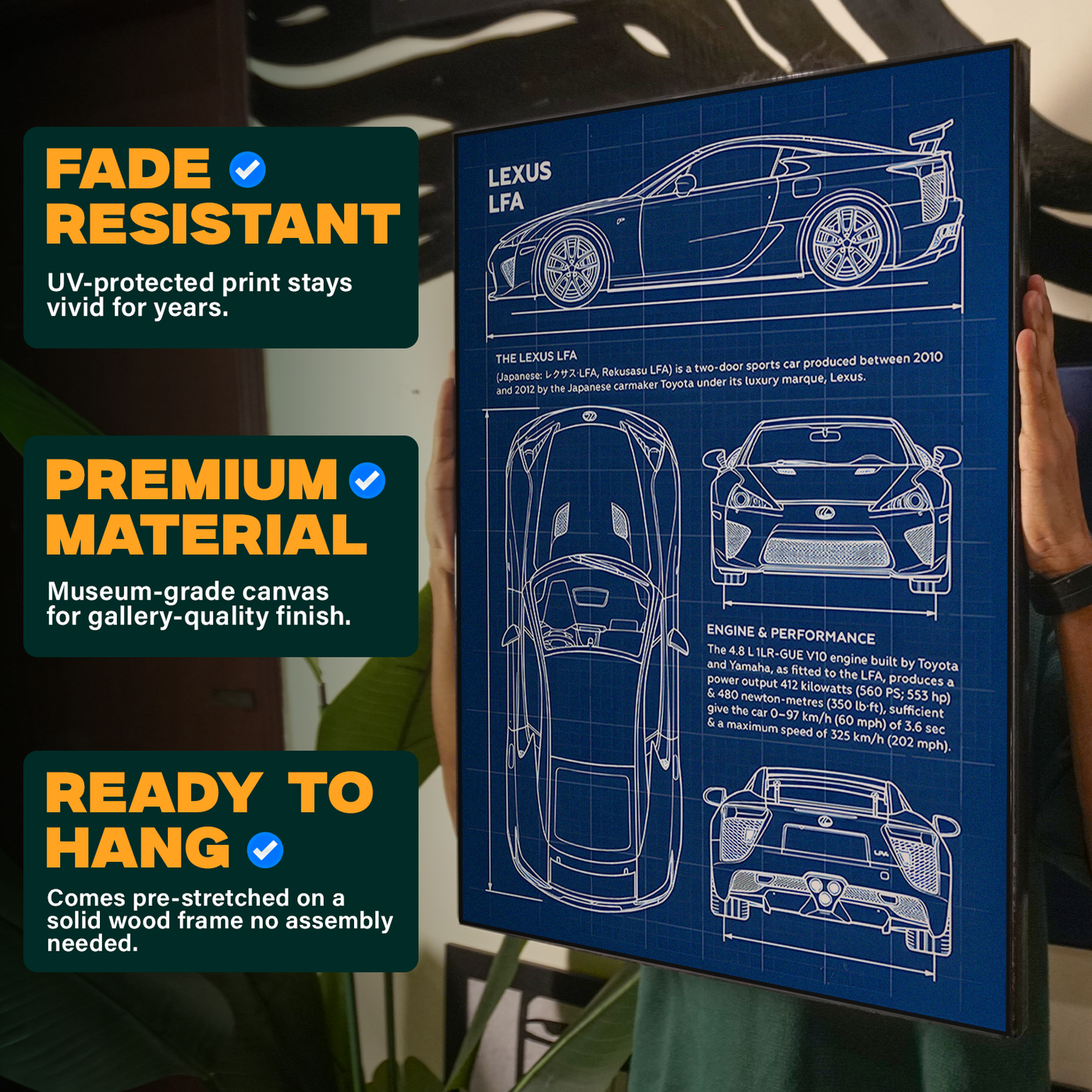 Lexus Blueprint Sketch Poster