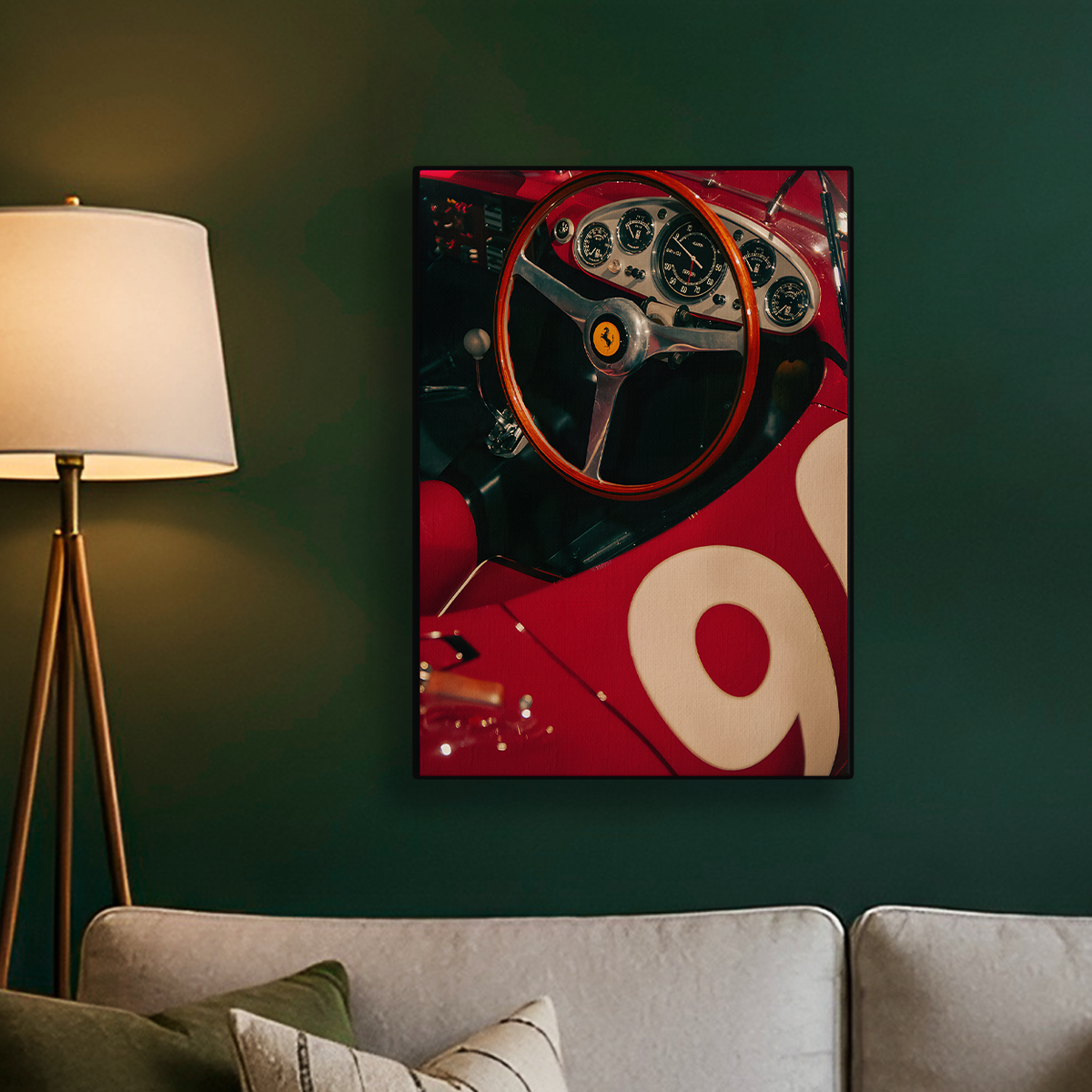Ferrari Steering Wheel Poster