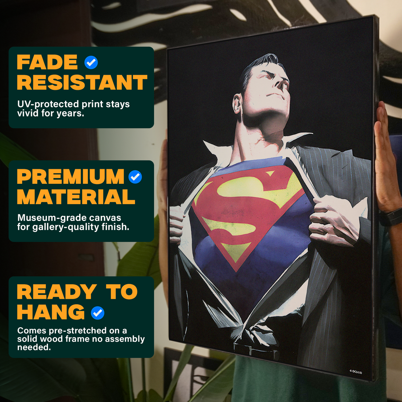 Superman Shirt Open Poster