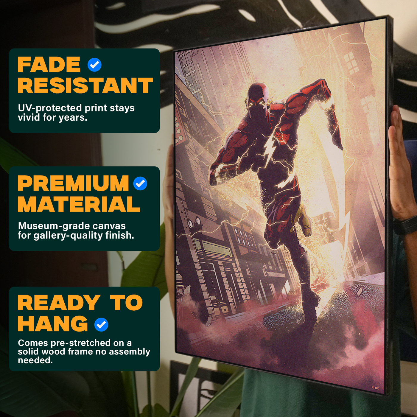 Dynamic Flash Running scene from DC Comics