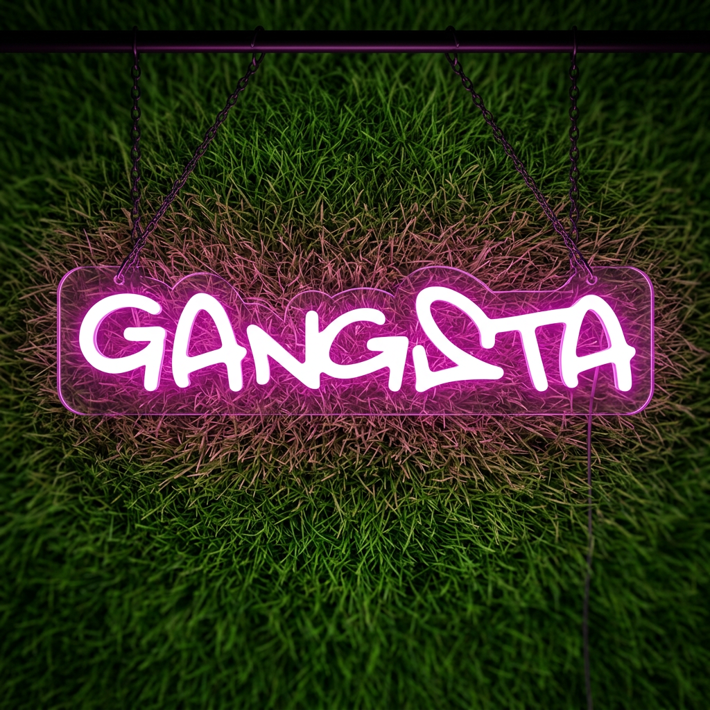 Gangsta Motivational Neon Sign