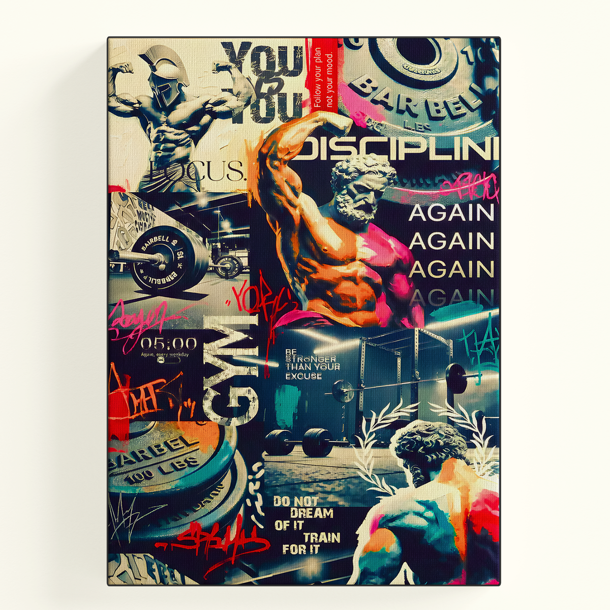 Discipline Again Collage Poster