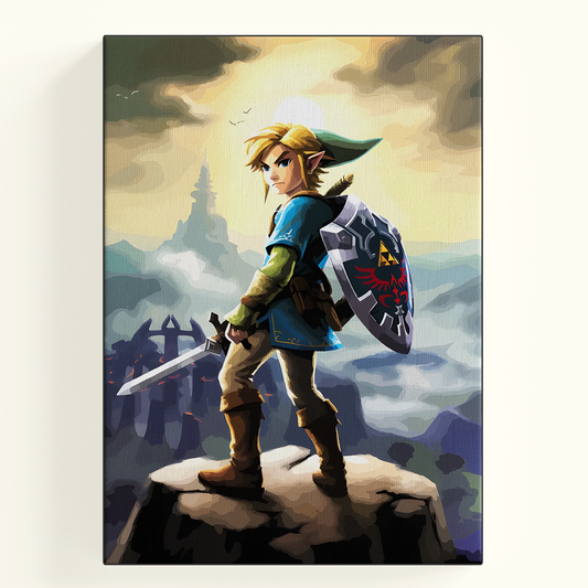 Zelda Link Shield Poster