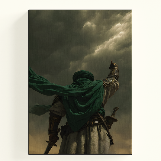 Person In Green Robe Poster