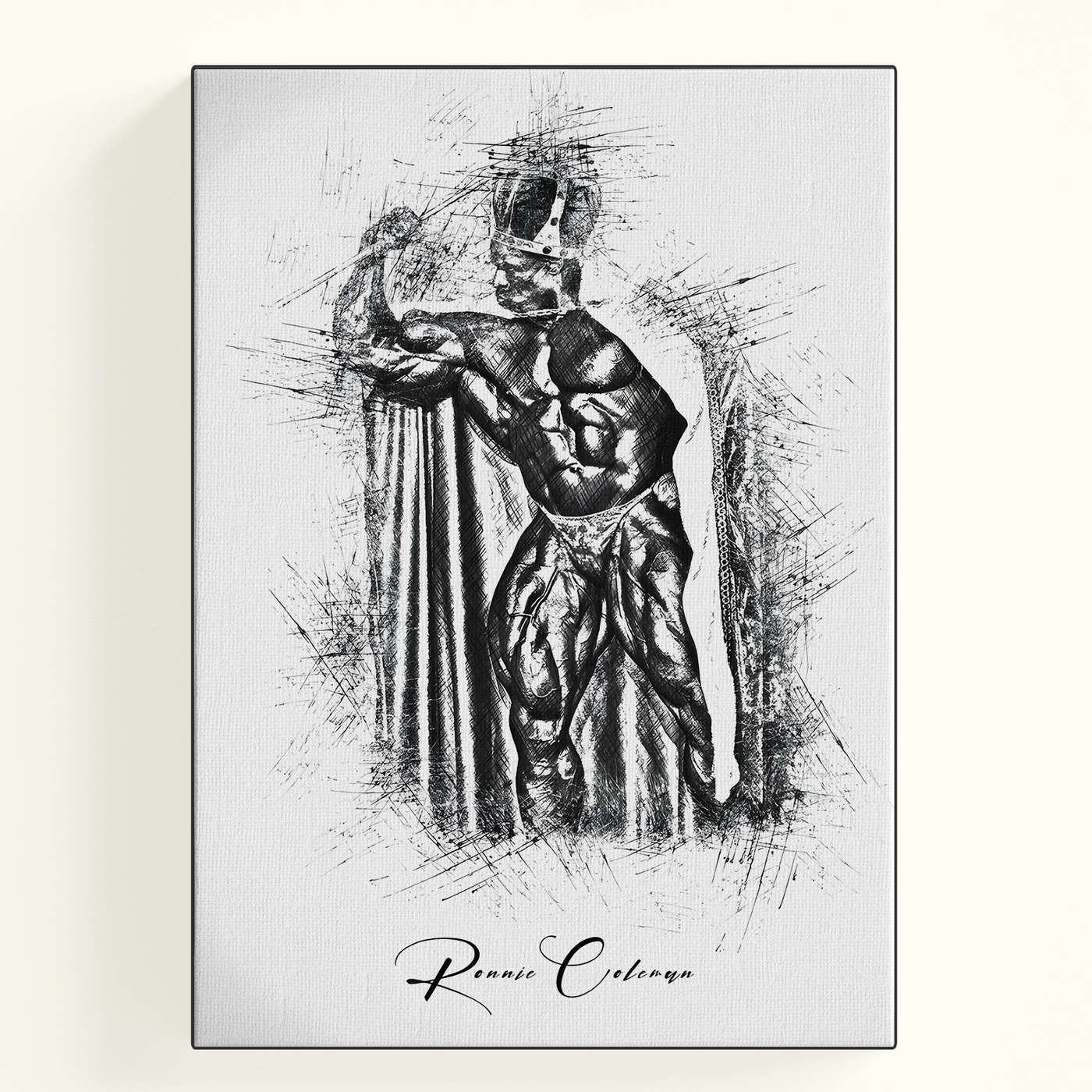 Ronnie Coleman Roman Gladiator Sketch Poster