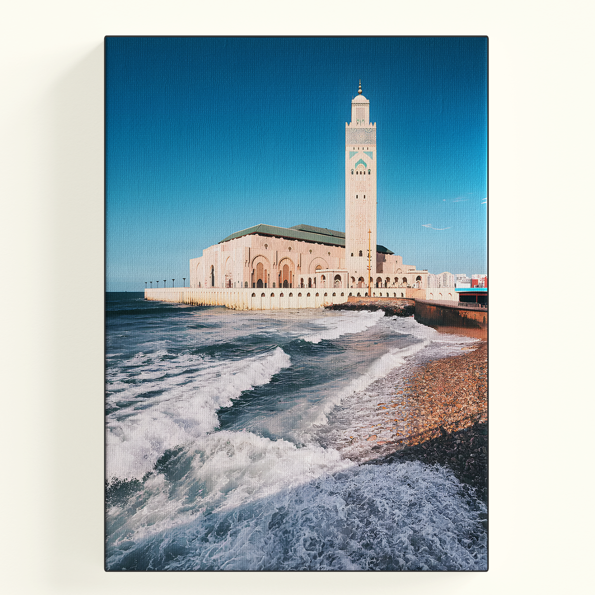 Hassan II Mosque Waves Poster