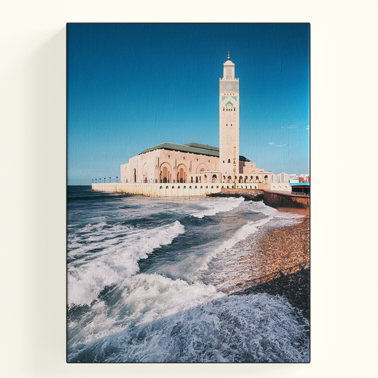 Hassan II Mosque Waves Poster