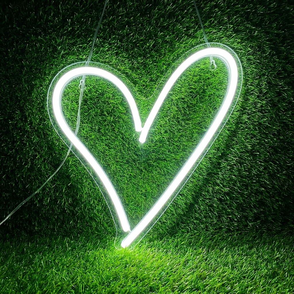 Glowing Heart Neon Sign