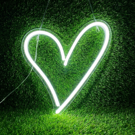 Glowing Heart Neon Sign