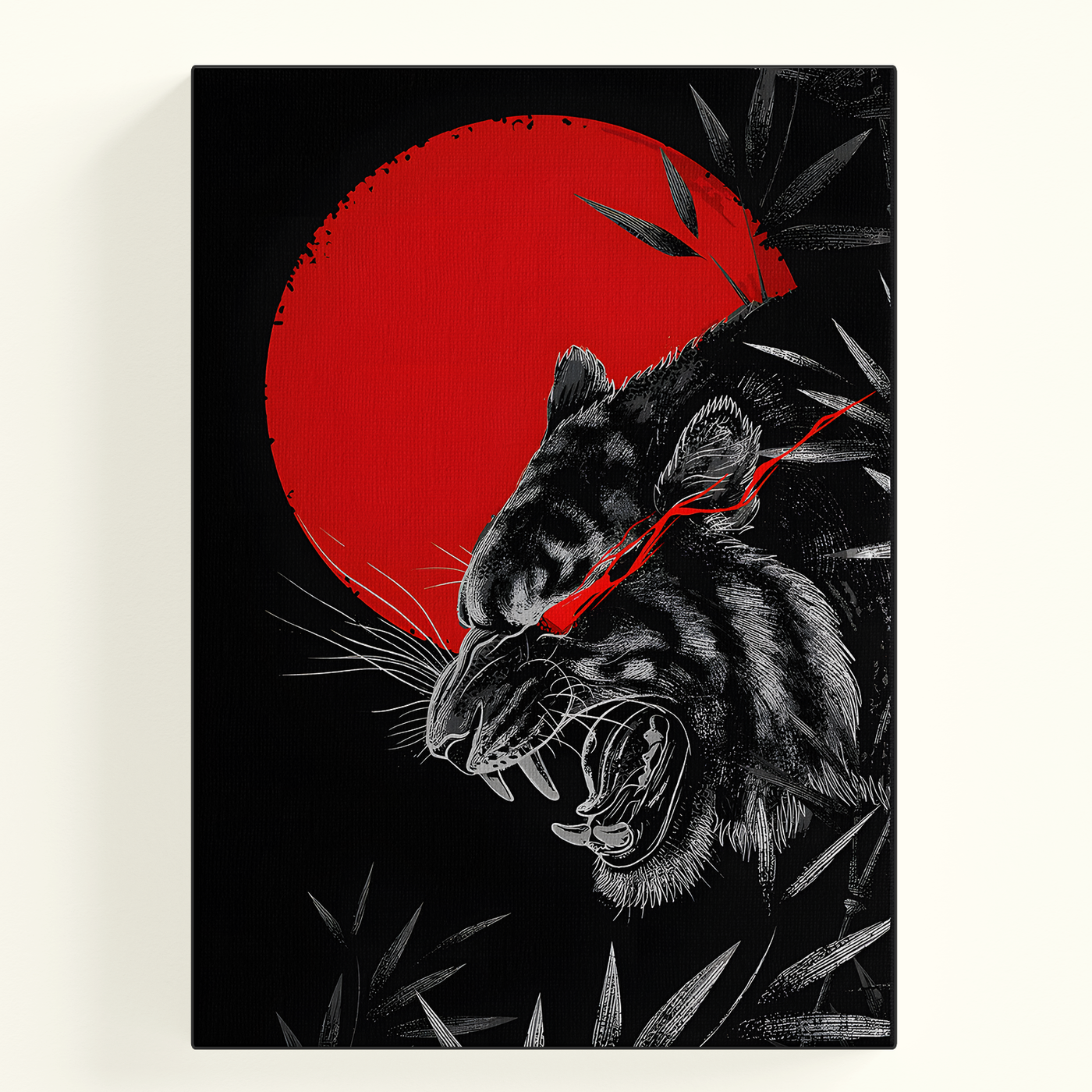 Red Circle Tiger Poster