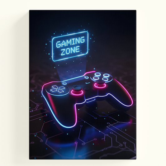 Gaming Zone Neon Poster